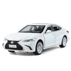 다이캐스트 합금 1:24 렉서스 ES300H 모델 자동차 모형 피규어 장식 선물, 1개, 색상_화이트