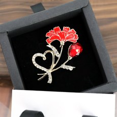 어버이날 부모님 선물 카네이션 브로치 핸들케이스 하트루비