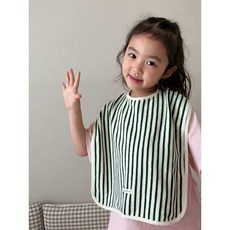 레브드 테리빕 이유식 턱받이 수유 턱받이 어린이집 스스로 양치 워시빕 출산선물 여름용 간절기용 자기주도 이유식, 1개, 1개입, 스크라이프 딥그린