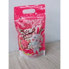 烘焙便利屋 兔兔手提拉鍊半斤袋 50PCS/組, 1個, 半斤(粉)兔子手提袋 (50PCS)
