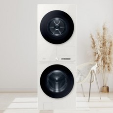 삼성전자 BESPOKE 그랑데 AI 원바디 Top Fit 세탁기 + 건조기 WF2420HCWWC 24kg + 20kg 방문설치, 화이트