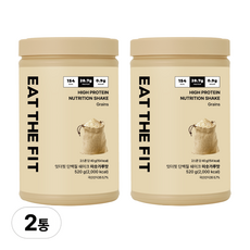 잇더핏 단백질 쉐이크 대용량(미숫가루맛), 2개, 520g