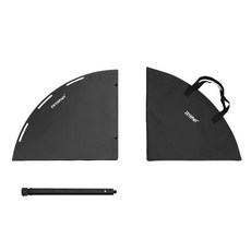 야외 캠핑 테이블 알루미늄 연결판 다리가 부채꼴 플레이트, 1. Black