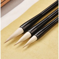 문항명필 서예 캘리그라피 입문용 양모 겸호필 전통 붓, 1세트, 대(9호)중(8호)소(7호)