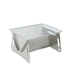 KESYOO 1세트 일회용 숯불 그릴 세트 야외 요리용 휴대용 바비큐 스토브 랙과 캠핑 및 피크닉용 디자인, 01 1set