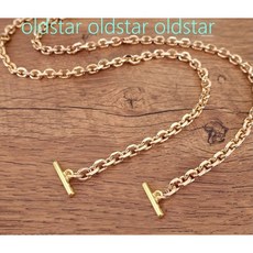 oldstar 包包替換鏈條, 1個, 銅鏈Dr款淺金+T扣120cm  斜背