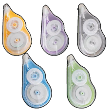 수정킹 원형 대용량 대량 수정테이프 10M, 5개, 파스텔 혼합