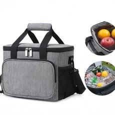 LA DERIVE 캠핑 피크닉 보냉가방 아이스 보냉가방 쿨러백 대용량, 25L, 그레이