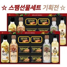 스팸 혼합 10종 선물세트2세트 카놀라유 맛술 올리고당 추석 설 선물, 2세트