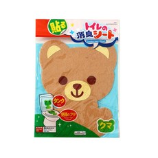 丹丹悅生活 可愛動物造型馬桶香氛貼片 無痕裝飾除臭貼, 馬桶除臭貼片-棕熊