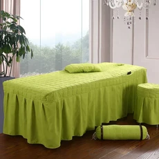미용실 침대 시트 브리프 뷰티 스커트 침대보 구멍 바디 마사지 커버, Fruit green_180cm x 60cm, 1개