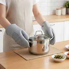 주방 열방지 베이킹 오븐 렌지 실리콘 장갑 2p 주방방열장갑