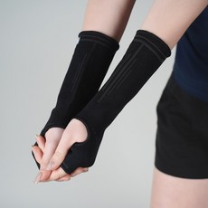 윈어블 암슬리브 2P 배구 농구 배드민턴 팔 보호대 손등커버 손목형 블랙, 손등커버형 블랙, 1세트