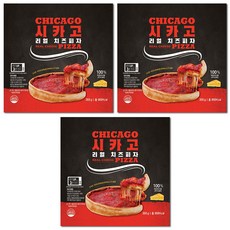 리얼 시카고피자 치즈 3판 세트, 3개, 355g