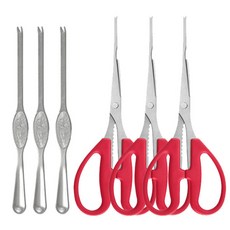 게가위 C타입 레드 3개 + 게포크 B타입 대형 실버 3개, 1개