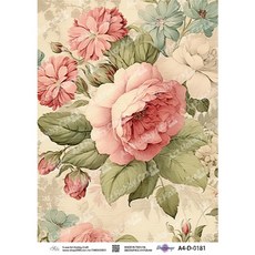 斑馬麥麥 S-mai Art 蝶古巴特拼貼藝術紙 A4尺寸 多款花卉圖案