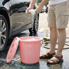 세차 물통 플라스틱 다용도 수납 청소 버켓 바스켓 분리수거 손잡이 장난감 수납함 재활용 베란다 바구니, 1개, 올그리아 바케스 10.5L (그린)