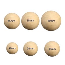 45mm우든볼 나무공 원목 구 원형볼 목재구슬, 1개