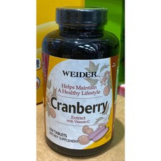 WEIDER 威德 蔓越莓錠 添加維生素C 250錠, 1個, 250顆