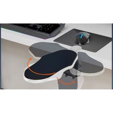 까마느 책상 팔 받침대 무타공 접이식 손목 팔꿈치 쿠션 패드, 흰색, 1개