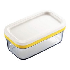 AKEBONO 曙產業 奶油切塊保鮮盒, 1個, 白+黃