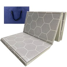 힐링캠프 3단 캠핑매트+가방 특중형(240x200) 접이식 매트 돗자리 피크닉매트, B.그레이