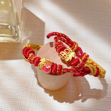 儒家寶寶 彌月金飾 黃金手繩 純金9999 彩繪福字 葫蘆福 烤漆 編織手繩 手鍊 紅繩 彌月 滿月禮 寶寶 手鏈
