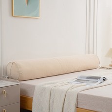 사계절 바디필로우 안고자는 긴베개 부드러운 캐시미어 솜중량업 일자형 원통 롱쿠션 롱 베개, 크림화이트