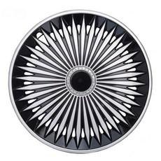 15인치 실버블랙 12-16인치 휠커버 세트 디자인 자동차 휠캡 4개, A 12인치 팬텀 - 실버 블랙