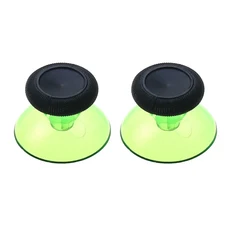 JCD 2 조각 3D 아날로그 썸 스틱 엄지 스틱 버섯 조이스틱 캡 커버 Xbox One 시리즈 X S 컨트롤러, 03 Baclk Clear Green