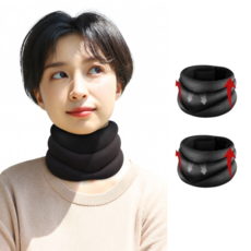 리빙대장 쿠션형 목보호대 목스트레칭 블랙, 2개