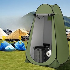 캠핑 접이식 샤워 텐트 프라이버시 환복실 자외선차단 휴대용 야외 탈의실 차박 감성 캠핑용품, 1개, 럭셔리 텐트 1.2m 카키 실버 도장