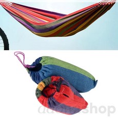 또와상회 야외 캠핑용 휴대용 무지개 캔버스 해먹 안전한해먹