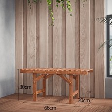 防腐木階梯落地式花架 陽臺室外花盆置物架, 【加固款】66*30*30