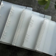 다이어리커버 가죽 A5 6공 바인더 플로터 쟁잉, 6. 2개 A5 투명 소프트