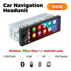 NaviFly 6.86 터치 스크린 1 Din 자동차 스테레오 멀티미디어 플레이어 무선 CarPlay 안드로이드 자동 범용 1DIN MP5 플레이어 FM 라디오