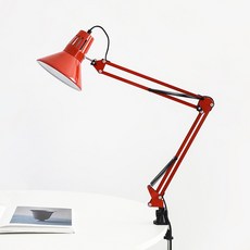 [클리어런스] 마켓비 TEMPAT 워크/클램프램프 E26 KS2042T/01 레드 4925.0794, E26 3파장전구 슬림 11W 주광(하얀)색