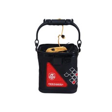 락크웰 접이식 EVA 두레박 로프포함 무게중심추내장 물통 미니살림통, 블랙