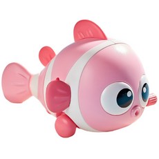 發條小丑魚玩具 - 無須電池，兒童學步搖擺滑行益智玩具, 1, 粉色