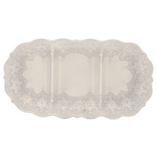 VBC CASA 手工浮雕蕾絲系列 40cm 三格點心盤 米白, 1個