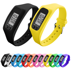 브레베네 만보기 손목시계, 2개, 블랙1+옐로우1