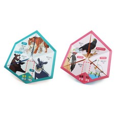 멸종위기 야생동물 쪽매맞춤 학습교구 5인용 집콕놀이 자연과학완구 실험세트 과학, 1개