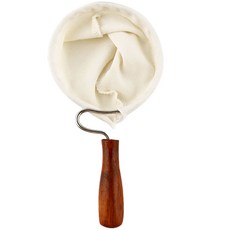 엘빈스 나무 손잡이 플란넬 원단 핸드드립 커피필터 100mm, 1개, 1개입