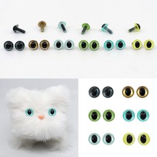 퍼니두들 모루인형 부자재 눈알 캣츠 실사 B타입 7.5mm 1쌍 냥이 고양이 인형눈 컬러 반쪽눈, 1개, 눈알캣츠실사B타입1쌍-골드7.5mm