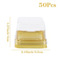 노른자 사탕 용기 퍼프 블리스 플라스틱 사각형 50 포장 케이크 계란 상자 황금, as shown, 2