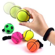 고무줄공 바운스 탱탱볼 손목 고무 공 놀이 굴리기 줄 끈 달린 공 소프트 촉감볼 촉감공