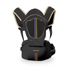 데이희 쌍둥이띠 허리 힙시트 쌍둥이포대기, 블랙 40cm 연장 스트랩 포함