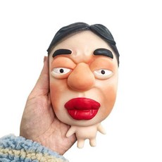 헬로라이노 여드름짜기장난감 인형 여드름짜기 피지, 브라이트레드 립스틱 (에어 펌프 페인트 포함), 기본 모델명/품번