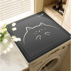 하루하룸 두툼도톰 PVC 건조기 세탁기콤보 방수 커버 덮개, 아기고양이, 70cm*80cm