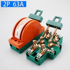 雙向閘刀開關 家用220V雙電源轉換開關 電閘2P100A雙投倒順轉換刀閘, 1個, 2P 63A